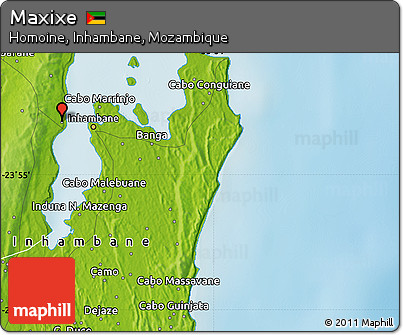 Physical Map of Maxixe