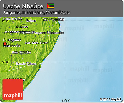Physical Map of Uache Nhaúce