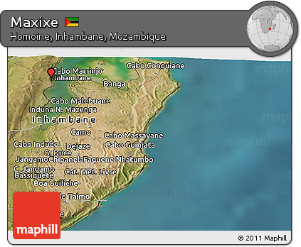 Satellite Panoramic Map of Maxixe