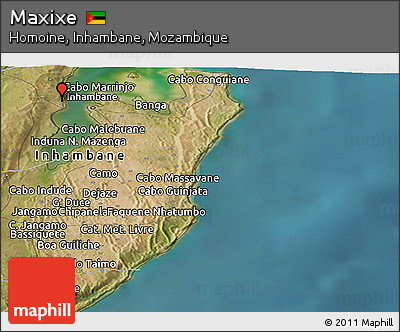 Satellite Panoramic Map of Maxixe