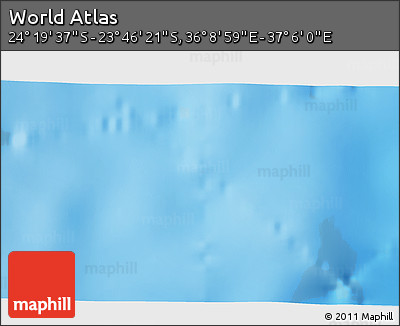 Physical 3D Map of the Area around 24° 2' 59" S, 36° 37' 30" E
