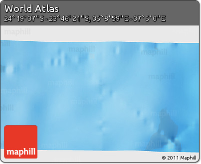 Physical 3D Map of the Area around 24° 2' 59" S, 36° 37' 30" E