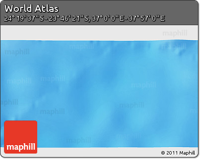 Physical 3D Map of the Area around 24° 2' 59" S, 37° 28' 30" E