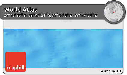 Physical Panoramic Map of the Area around 24° 2' 59" S, 38° 19' 30" E