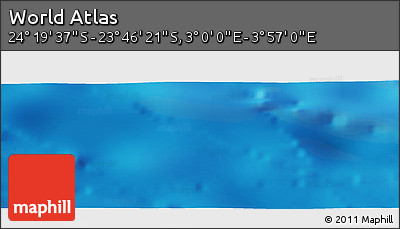 Physical Panoramic Map of the Area around 24° 2' 59" S, 3° 28' 30" E