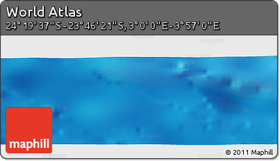 Physical Panoramic Map of the Area around 24° 2' 59" S, 3° 28' 30" E