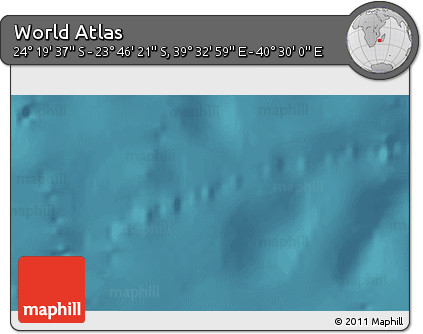 Satellite 3D Map of the Area around 24° 2' 59" S, 40° 1' 29" E