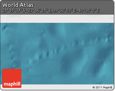 Satellite 3D Map of the Area around 24° 2' 59" S, 40° 1' 29" E