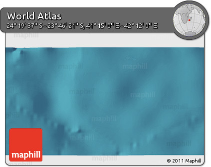 Satellite 3D Map of the Area around 24° 2' 59" S, 41° 43' 30" E