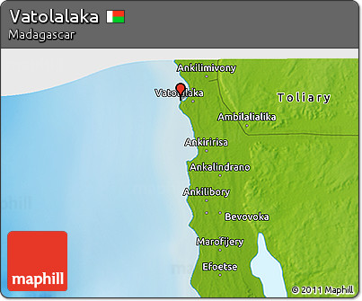 Physical 3D Map of Vatolalaka