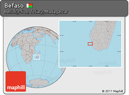 Gray Location Map of Befaso