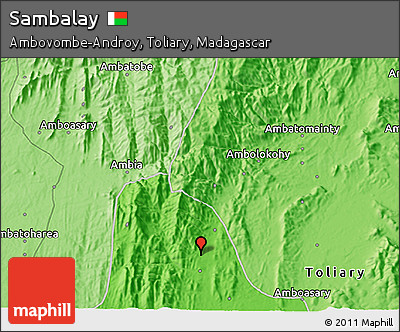 Political 3D Map of Sambalay