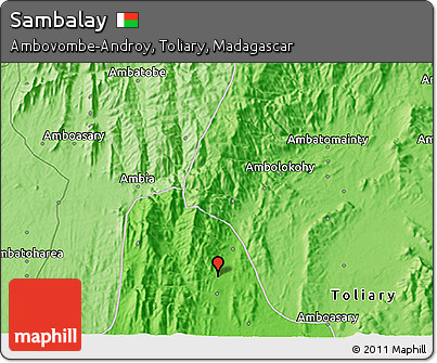 Political 3D Map of Sambalay