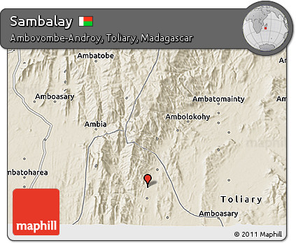 Shaded Relief 3D Map of Sambalay