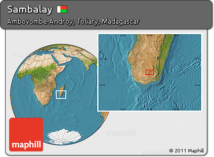 Satellite Location Map of Sambalay