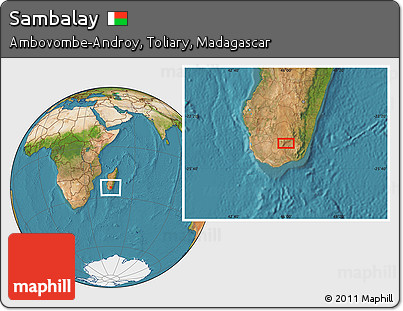Satellite Location Map of Sambalay