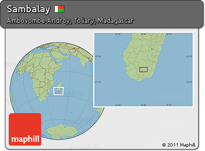 Savanna Style Location Map of Sambalay
