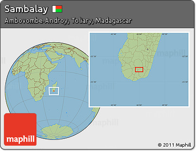 Savanna Style Location Map of Sambalay