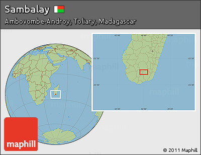 Savanna Style Location Map of Sambalay