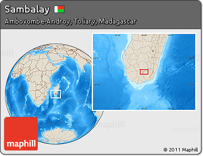 Shaded Relief Location Map of Sambalay