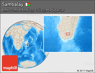 Shaded Relief Location Map of Sambalay