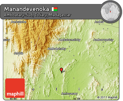Physical Map of Manandevenoka