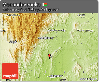 Physical Map of Manandevenoka