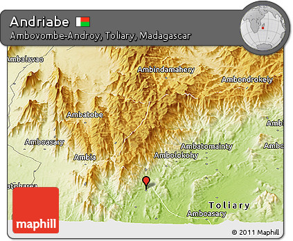 Physical Panoramic Map of Andriabe