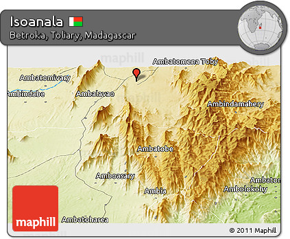 Physical Panoramic Map of Isoanala