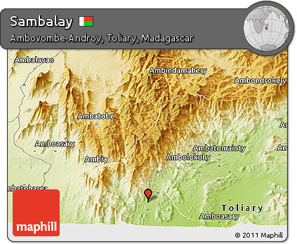 Physical Panoramic Map of Sambalay