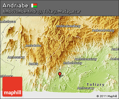 Physical Panoramic Map of Andriabe