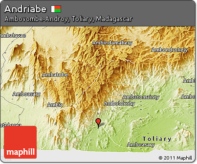 Physical Panoramic Map of Andriabe