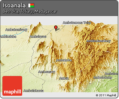 Physical Panoramic Map of Isoanala