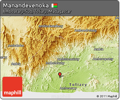 Physical Panoramic Map of Manandevenoka