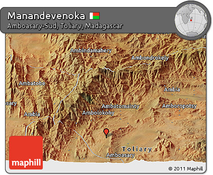 Satellite Panoramic Map of Manandevenoka