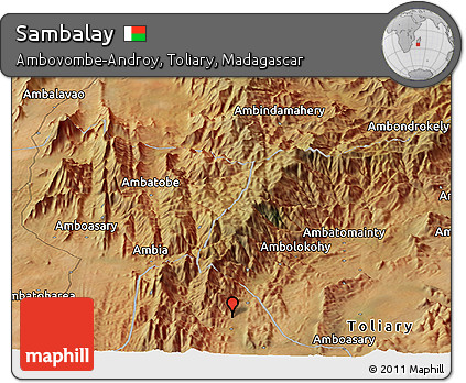 Satellite Panoramic Map of Sambalay