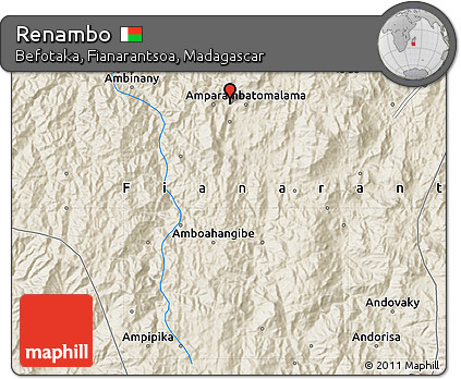 Shaded Relief Map of Renambo