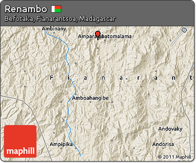 Shaded Relief Map of Renambo