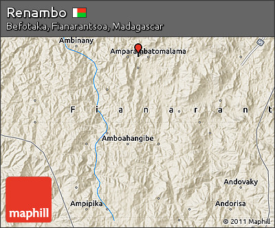 Shaded Relief Map of Renambo