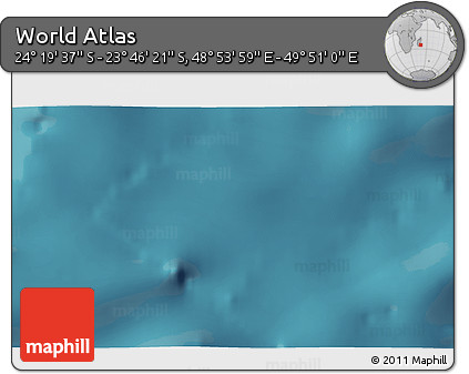 Satellite 3D Map of the Area around 24° 2' 59" S, 49° 22' 30" E