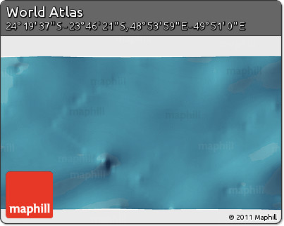 Satellite 3D Map of the Area around 24° 2' 59" S, 49° 22' 30" E