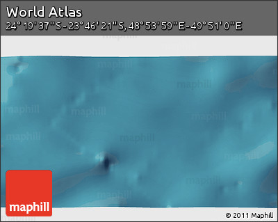 Satellite 3D Map of the Area around 24° 2' 59" S, 49° 22' 30" E