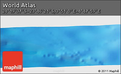 Physical Panoramic Map of the Area around 24° 2' 59" S, 4° 19' 30" E