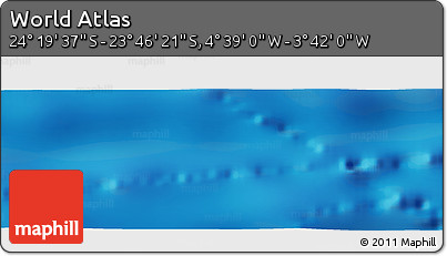 Shaded Relief Panoramic Map of the Area around 24° 2' 59" S, 4° 10' 30" W