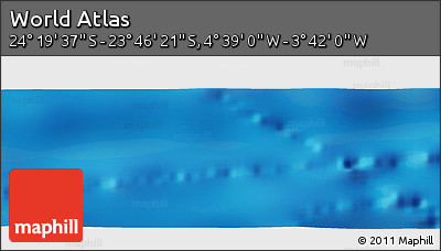 Shaded Relief Panoramic Map of the Area around 24° 2' 59" S, 4° 10' 30" W