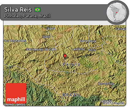 Satellite 3D Map of Silva Reis