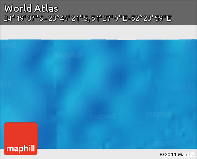 Physical 3D Map of the Area around 24° 2' 59" S, 51° 55' 29" E