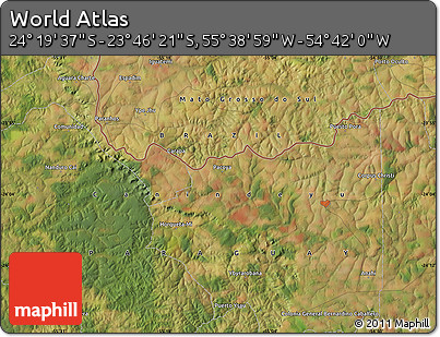 Satellite Map of the Area around 24° 2' 59" S, 55° 10' 29" W