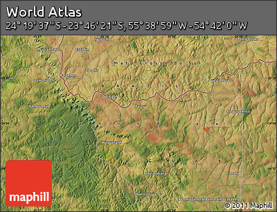 Satellite Map of the Area around 24° 2' 59" S, 55° 10' 29" W