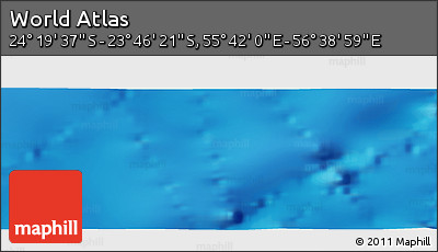 Physical Panoramic Map of the Area around 24° 2' 59" S, 56° 10' 29" E